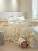 French Cream Style All-Cotton Ruffled Bedding Set Princess Pure Cotton Light Luxury Lace Duvet Cover Fairy Bed Skirt_maomaolike.com