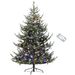 7.5 Ft Prelit Christmas Tree, Nordic Pine Artificial Christmas Tree With 300 Dual Color LED Lights And 1218 Branch Tips, Hinged Xmas Tree With Wide Base For Holiday Party, Green_maomaolike.com
