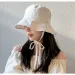 Hot Sale Korean Lace-up Fisherman Women Ins Blogger Lightweight Windbreak Rope Sunshade Basin Sun Bucket Hat_maomaolike.com