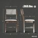 Dining Chairs Set Of 4, Linen Fabric Kitchen Chairs With Rubberwood Legs_maomaolike.com