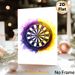 Dartboard Themed Painting Poster, Vibrant Watercolor Splash Style Dartboard Poster, Eye-catching Sports Decor Ideal For Game Room, Lounge Space_maomaolike.com