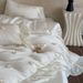 Ice Silk Quilt Eleant Romantic French Style White Summer Tencel Four-Piece Set Cool Silky Naked Sleep Duvet Cover_maomaolike.com