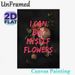 Floral Typography Painting Poster, Dark-toned Vintage Floral With Bold Pink Handwritten Slogan Poster, Inspirational Independent-themed Decor Ideal_maomaolike.com