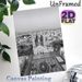 City Cathedral Aerial View Painting Poster, Monochrome Classic Architectural Urban Scene Poster, Elegant Vintage-style Wall Decor Suitable For Living_maomaolike.com