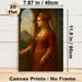 Vintage Noble Lady Painting Poster, Exquisite Classic Oil Style Poster, Elegant Lady In Ornate Red Gown With Domed Building View, Refined Wall Decor_maomaolike.com