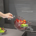 Kitchen Artifact Multi Functional Vegetable And Rice Washing Household Handle Fruit Fine Pore Basin Taomi Drain Basket_maomaolike.com