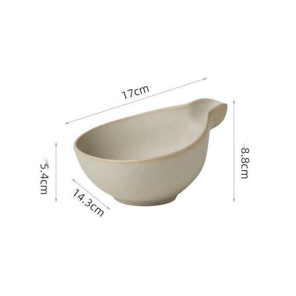 Rustic Vintage Unglazed Ceramic Household Dish Salad Deep Plate High-end Soup Bowl Antique Style Tableware_maomaolike.com