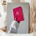 Holy Bible Themed Painting Poster, Vibrant Artistic Hand Holding Pink Holy Bible Poster, Faith-inspired Decor Ideal For Home, Prayer Room And_maomaolike.com