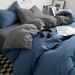 Japanese Style Minimalist Unprinted Skin-Friendly Brushed Four-Piece Student Solid Color Three-Piece Set_maomaolike.com