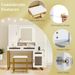 Makeup Vanity Desk Dressing Table And Stool Set With Lighted Mirror_maomaolike.com