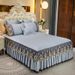 European Style Quilted Skirt Single Piece Three-Piece Set Machine Washable Mattress Non-Slip Bed Cover Lace Bedspread 1.8m_maomaolike.com