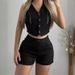 Women's clothing hanging dye lace sleeveless fashion casual suit _maomaolike.com