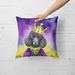 Black Poodle King Of Mardi Gras Throw Pillow Machine Washable, Indoor Outdoor Decorative Pillow For Couch, Bed Or Patio, 18Hx18W_maomaolike.com