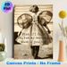 Inspirational Quote Fairy Girl Painting Poster, Vintage Monochrome Poster, Motivational Message With Girl In Dress & Film-strip Wings, Uplifting Decor_maomaolike.com