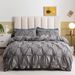 Craft Flower Solid Color Quilt Cover Three Piece Set Full Size For Bedding_maomaolike.com