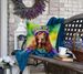 Irish Setter King Of Mardi Gras Throw Pillow Machine Washable, Indoor Outdoor Decorative Pillow For Couch, Bed Or Patio, 18Hx18W_maomaolike.com