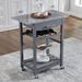 Mobile Rolling Kitchen Island Trolley Serving Cart With Underneath Drawer & Slide-Out Wire Storage Basket_maomaolike.com