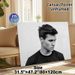 Monochrome Portrait Painting Poster, Minimalist Black-and-White Young Man Portrait Poster, Elegant Understated Wall Decor Ideal For Bedroom, Living_maomaolike.com