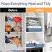 Clothes Organizer,3 Pack Large Wardrobe Storage Basket, Foldable Fabric Drawer Organizer Storage Bin With Dual Handles Boxes Transparent Label_maomaolike.com