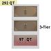 292 QT 25.6 Inch Wide Clear Door Foldable Storage Box – 3-Tier Large Capacity Organizer, Easy Access, Space-Saving Foldable Design_maomaolike.com