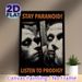"Stay Paranoid" Themed Portrait Painting Poster, Vintage Grainy Dark Split-face Art Poster, Edgy Music-inspired Decor Ideal For Home Studio, Living_maomaolike.com