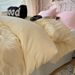 Wholesale INS Korean Style Macaron Plaid Mixed Pure Four-Piece Washed Cotton Solid Color 4-Piece Set_maomaolike.com