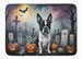 Boston Terrier Spooky Halloween Memory Foam Kitchen Mat Machine Washable Anti-Fatigue Mat Cushion Comfort Bath Mat Or Kitchen Rug_maomaolike.com