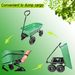 Folding Car Poly Garden Dump Truck With Steel Frame, 10 Inches. Pneumatic Tire, 300 Lb Capacity Body 55L Green_maomaolike.com