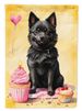 Schipperke Happy Birthday House Flag Large Porch Sleeve Pole Decorative Outside Yard Banner Artwork Wall Hanging, Polyester, House Size, Multicolor_maomaolike.com