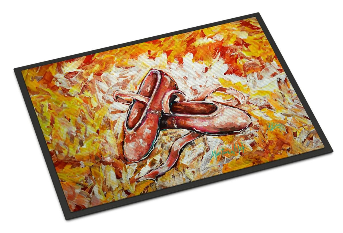 First Step Ballet Shoes Doormat Front Door Mat Indoor Outdoor Rugs For Entryway, Non Slip Washable Low Pile, 24H X 36W_maomaolike.com