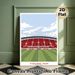 Thomond Park Stadium Sports Painting Poster, Vibrant Minimalist Flat-style Stadium Poster, Eye-catching Sports Venue Artwork Ideal For Home And Sports_maomaolike.com