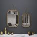 Wrought Iron Square Wall Mirror For The Bathroom, Washroom, And Dorm; Wall-mounted Vanity Mirror; Minimalist Makeup Mirror._maomaolike.com