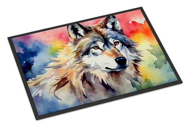 Wolves Wolf Doormat Front Door Mat Indoor Outdoor Rugs For Entryway, Non Slip Washable Low Pile, 24H X 36W_maomaolike.com