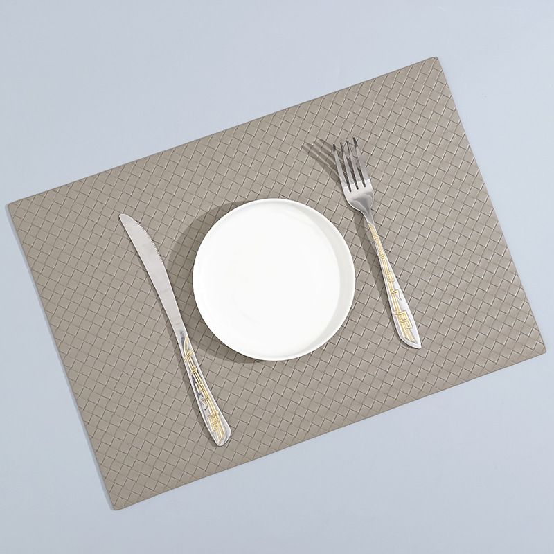 PU Leather Placemats - Double-Sided Heat-Resistant For Dining Table & Cups (Solid Color Non-Slip Set Of 4 Or 6 Easy To_maomaolike.com