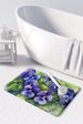 Rhode Island Violets In Watercolor Memory Foam Kitchen Mat Machine Washable Anti-Fatigue Mat Cushion Comfort Bath Mat Or Kitchen Rug_maomaolike.com