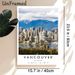Vancouver Cityscape Painting Poster, Vibrant Realistic Urban Skyline With Snow-capped Mountains & Waterfront Poster, Captivating City Scenery Ideal_maomaolike.com