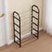 Four-tier Simple Shoe Cabinet, Extra-large Capacity, Space-saving For Balconies, Dorms, And Home Use; Trapezoidal Shoe Rack._maomaolike.com