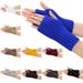 Unisex Wool straight mittens knitted acrylic bare finger sleeves false sleeves short couple half finger_maomaolike.com