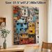 Colorful Stacked Urban Buildings Painting Poster, Weathered Rustic Dense Cityscape Poster, Brings Rich Cultural Urban Vibe Ideal For Living Room_maomaolike.com