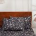 Dark Floral Luxury Polyester Skin Friendly Bed Mattress Protector Fitted Sheet_maomaolike.com