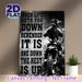 Motivational Dirt Bike Painting Poster, Monochrome Rainy Track Rider Poster, Inspirational Quote Design Ideal For Garage, Man Cave Or Living Room_maomaolike.com
