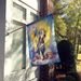 Bedlington Terrier Happy Birthday House Flag Large Porch Sleeve Pole Decorative Outside Yard Banner Artwork Wall Hanging, Polyester, House Size, Multicolor_maomaolike.com