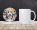 Bearded Collie Luau Large Sandstone Coasters Pack Of 4 Absorbent Round Coasters Decor Gifts For Men Or Women, 4 In, Multicolor_maomaolike.com