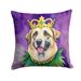 Anatolian Shepherd Dog King Of Mardi Gras Throw Pillow Machine Washable, Indoor Outdoor Decorative Pillow For Couch, Bed Or Patio, 18Hx18W_maomaolike.com