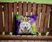 Samoyed King Of Mardi Gras Throw Pillow Machine Washable, Indoor Outdoor Decorative Pillow For Couch, Bed Or Patio, 14Hx14W_maomaolike.com