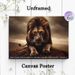 Battle-Scarred Lion Painting Poster, Dramatic Dark-Toned Realistic Scarred Lion Scene Poster, Impactful Design With Bold Motivational Quote, Ideal For_maomaolike.com
