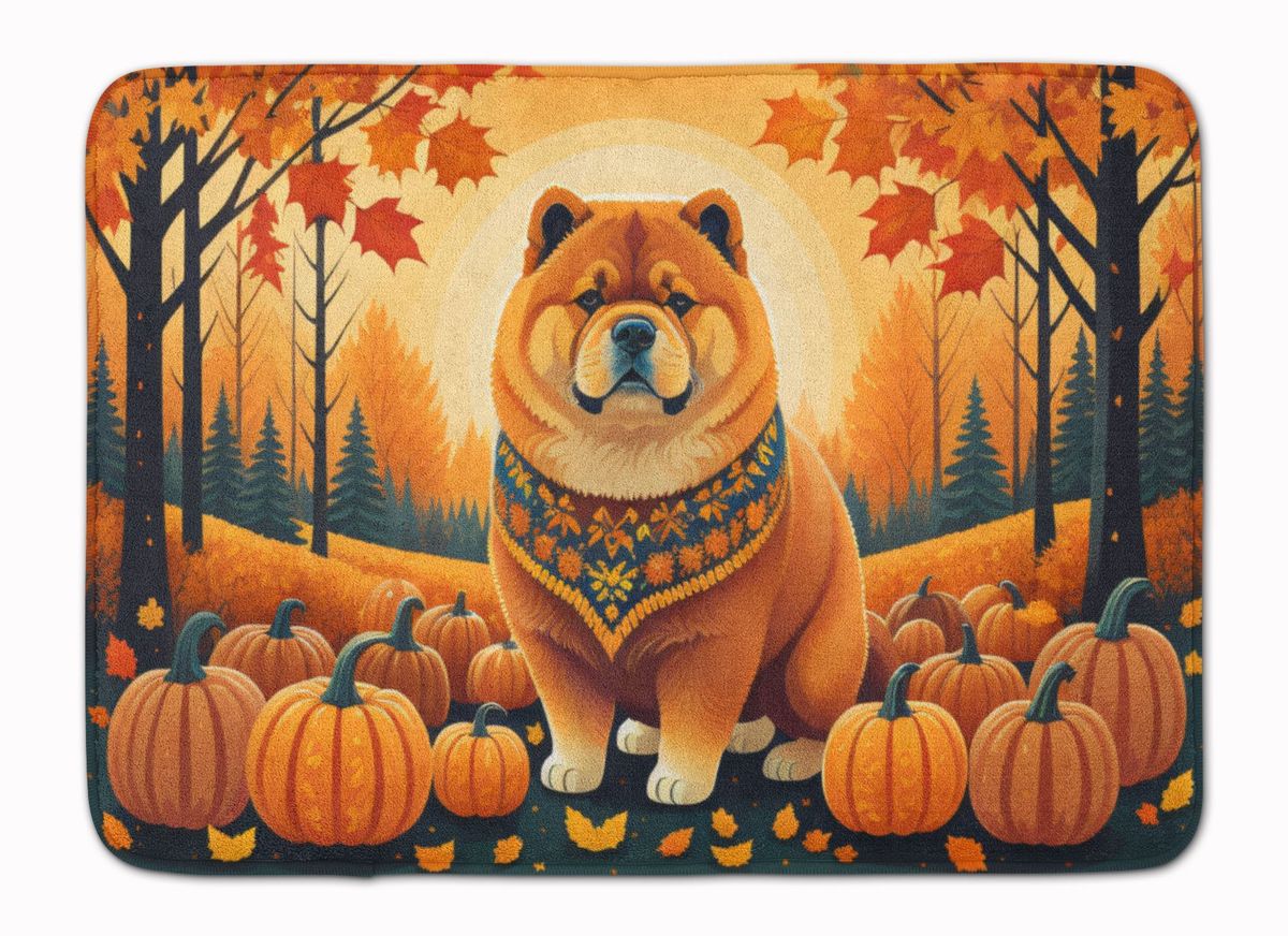Chow Chow Fall Memory Foam Kitchen Mat Machine Washable Anti-Fatigue Mat Cushion Comfort Bath Mat Or Kitchen Rug_maomaolike.com