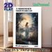 A Midsummer Night's Dream Painting Poster, Dreamy Watercolor Fairy By Lakeside Poster, Soft Hazy Woodland Scene, Ideal For Adding Romantic Ambiance To_maomaolike.com