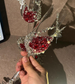 Galaxy Crushed Stone Toasting Festive Red Champagne Cup Handmade New Wedding Gift For Best Friend 2025_maomaolike.com