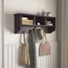 White Entryway Wall Mounted Coat Rack With 4 Dual Hooks Living Room Wooden Storage Shelf_maomaolike.com